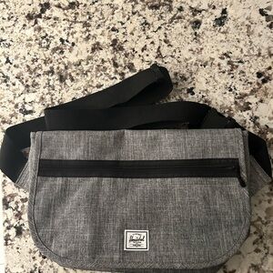 Herschel Supply Company Black and Gray Messenger Bag